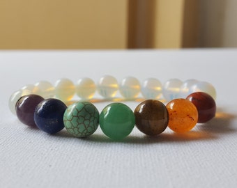 10 mm Bracelet, Chakra bracelet, Healing Bracelet, Elephant bracelet, Seven Charka