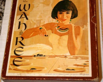 1962 OH-WAH-REE Game//Ancient Game of Strategy//Made by Minnesota Mining & Mfg Co.//Vintage Marble Game