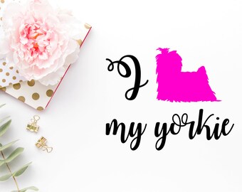 Yorkie svg - Yorkie SVGs - Yorkie Dxf - Yorkie png - Yorkshire Terrier - I Love My Yorkie