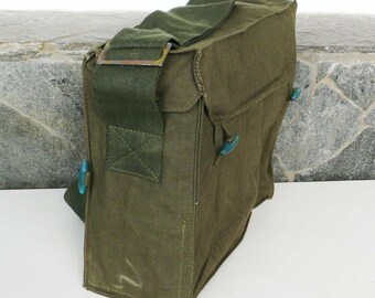 Vintage Military Bag, Messenger Bag, Bulgarian Army Canvas Bag, Green Khaki USSR bag, Cold War, haversack, Crossbody bag, Collectibles