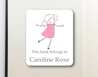 Kids Bookplates- Ex Libris Bookplates- Peel and Stick Bookplate