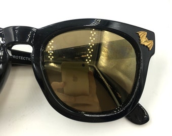 OOAK- Bat Eyes Sunglasses With mini brass bats