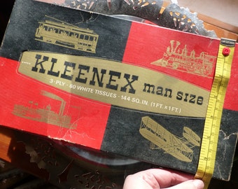 Vintage Man Size Kleenex from the late 1960s