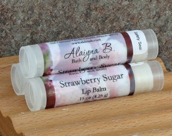 Strawberry Sugar Lip Balm with Cocoa Butter