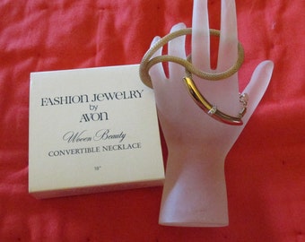 Woven Beauty Avon Convertible Necklace 1980 Vintage Costume Jewelry