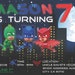 PJ Mask Theme Digital Invite