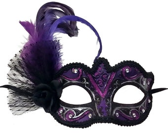 Ambrosia Purple Masquerade Mask - U936
