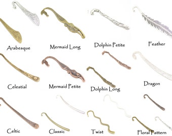 DIY Metal Bookmarks: Dragon, Mermaid, Dolphin, Celtic, Feather, Celestial, Twist