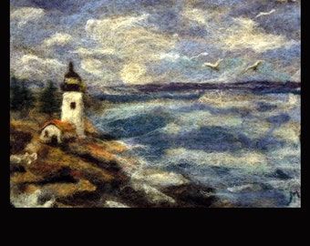 S29 "Waiting" Large Thyme Tile Needle Felting Pattern Kit