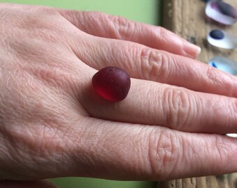 Red sea glass , Seaham sea glass , English sea glass , red beach glass , rare sea glass , jewellery supplies , jewelry supply