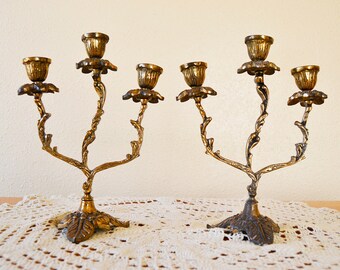 Vintage metal chandeliers