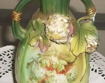 Vintage 1960 Floral Vase From Austria