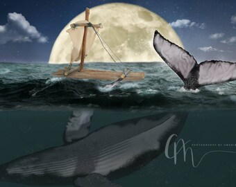 Sea adventure digital background