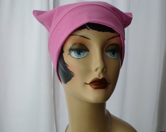 Pink Pussy Hat Lightweight Cotton Lycra knit