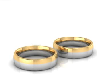Sezione di anelli di nozze-wedding band dorata Design2100