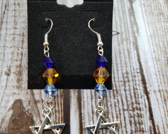 Chanukah Star of David Earrings, Hanukkah