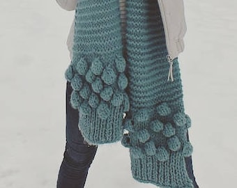 Extra long scarf, Knitted scarf, Cozy scarf, Long knit scarf, Oversized scarf, blanket scarf