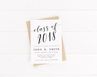 graduation invitation templates 2018