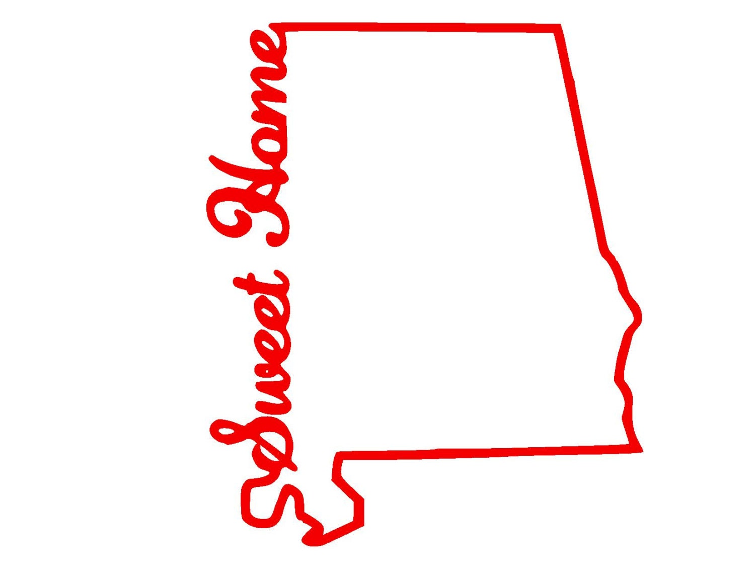 Download Sweet Home State of Alabama Outline SVG or Silhouette Instant