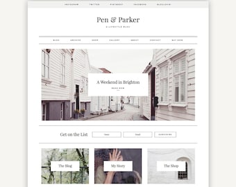 Responsive Wordpress Theme | Parker | Blog and eCommerce Design | Self-Hosted WordPress.org