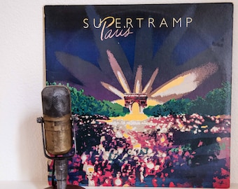 Supertramp Vinyl Record Album 1970s Classic Rock English Art Pop 2LP "Paris (Live)" (1980 A&M w/"The Logical Song" and "Bloody Well Right")