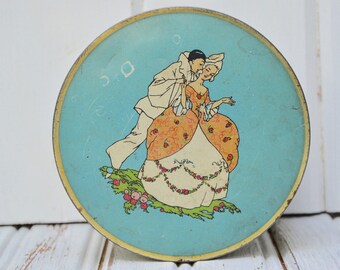 Antique Powder Tin . Poudre Dusting Powder . Nice Tin