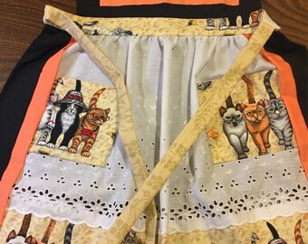 Vintage Cat Hand Made Aprons
