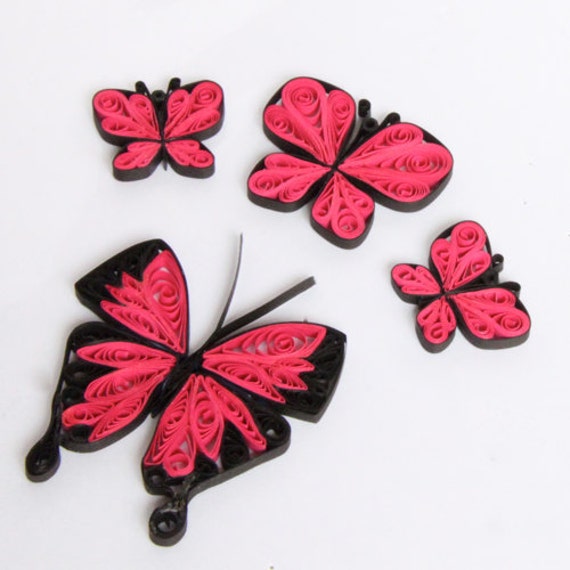 Tutorial for Paper Quilled Butterfly Earrings and Pendants PDF DIY Wedding