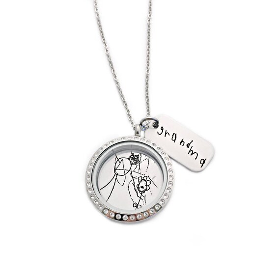 handwriting jewelry custom uk Personalized Handwriting Necklace Locket Signature Jewelry