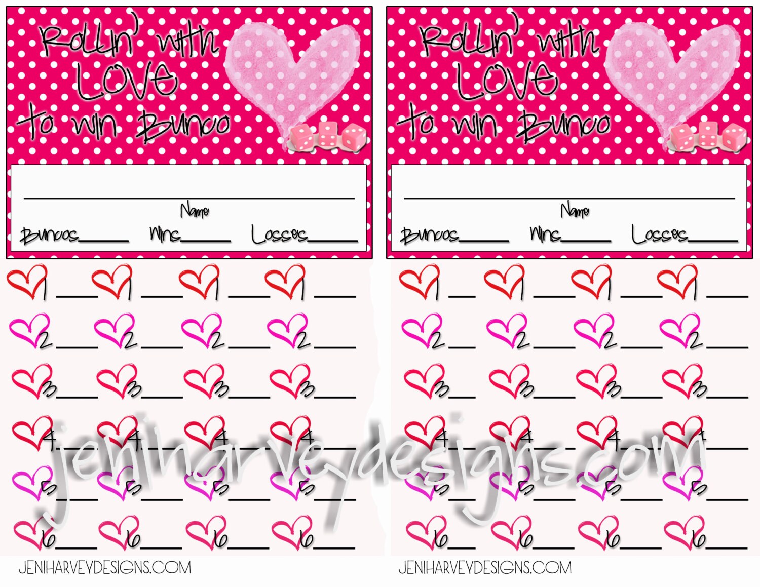 valentines bunco score sheet bunco score sheets