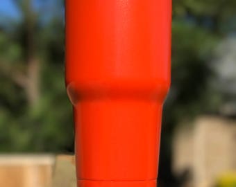 Harley Orange Powder Coated Yeti/Insulated Tumbler/Powder Coat/Orange Yeti/Birthday Gift/Glitter Yeti/Custom Yeti/Yeti Cup/Yeti Tumbler