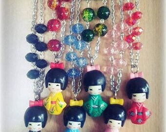 Necklace with Kokeshi Pendant