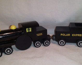 Custom wooden Polar express train compatible with Thomas wooden trains, Brio trains,
