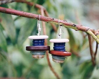 Handmade Earrings with Buttons