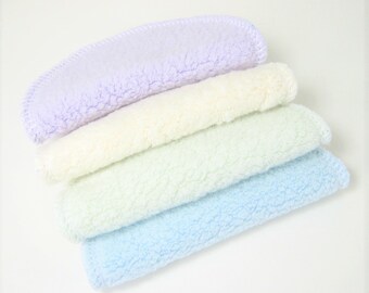 3.25" Cotton Facial Poufs, 12 Sherpa 2 Ply Women's Face Wipes, Makeup Removal, Disposable Pouf Alternative, Eco Friendly, Women's Gift