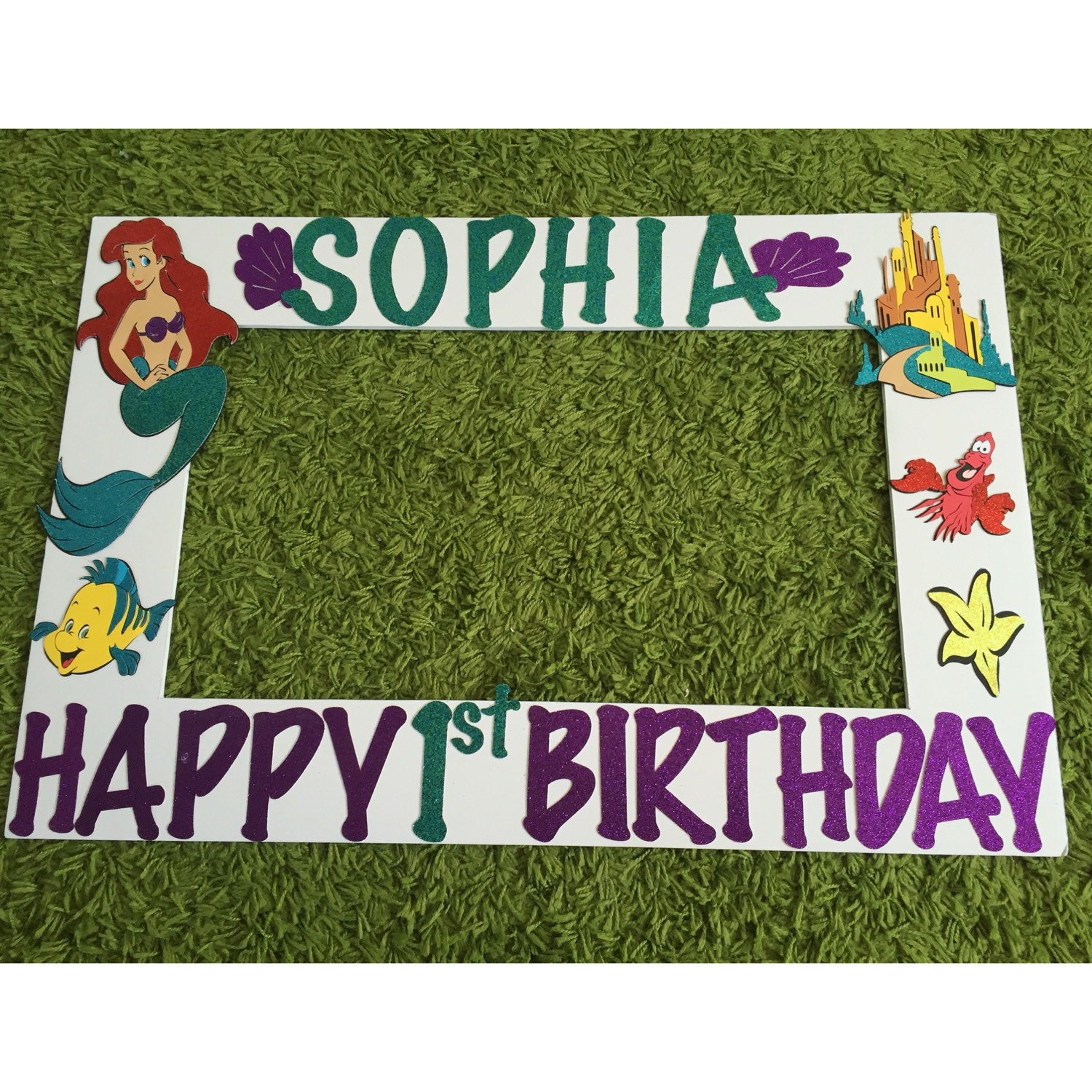 The Little Mermaid photo booth Frame prop Mermaid