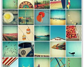art print set // beach print set // art for summer - twenty-five, 8x8 photography art print set
