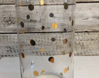 Gold Polka dot wedding or 50th anniversary decor