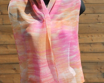 Citrus Punch ... hand painted silk chiffon scarf