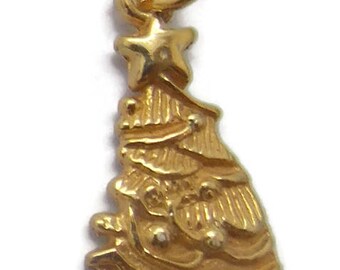 14 K Yellow Gold ChristmasTree Charm!!