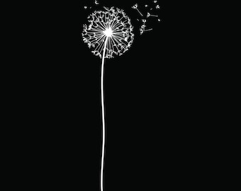Dandelion #2 Flower Blow Pedal Wish Nature Garden Plant Grow Stem .SVG .EPS .PNG Instant Digital Clipart Vector Cricut Cut Cutting Download