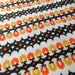 Geometric vintage fabric 1M plus //stripe scallop patterned cotton colorful // UK seller