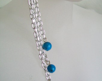 Turquoise Chain Dangle Earrings
