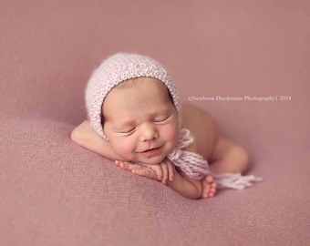 PDF Knitting Pattern - newborn photography prop basic knitted bonnet II #75