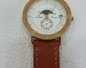 Watch LETUAL analog plating Moonphase in 18 carat gold