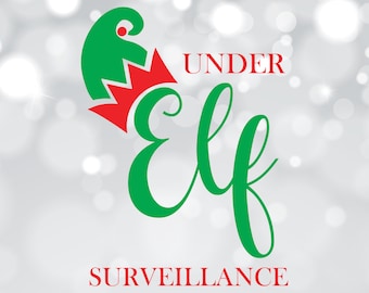 Elf surveillance SVG, Elf cam dxf, Xmas Cut file, Elf Clipart, Christmas SVG, Christmas Cut File, Cricut, Silhouette, Christmas designs