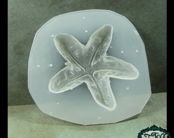 resin MOLD STARFISH 65mm also for polymer clay, pmc, plaster, soaps, and candles