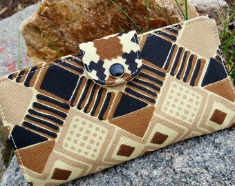 Southwest Checkbook Cover, Aztec Coupon Wallet, Aztec Checkbook