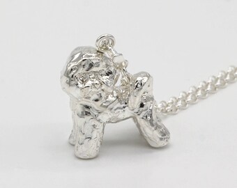 Bichon Frise 3D Sterling Silver Necklace