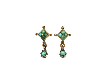 Antique Victorian Turquoise Earrings